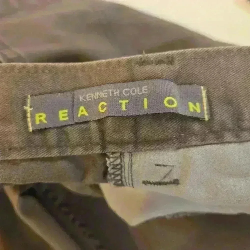 Kenneth Cole Mens Straight Leg Relaxed Fit Cotton Jeans Taupe Size 38W